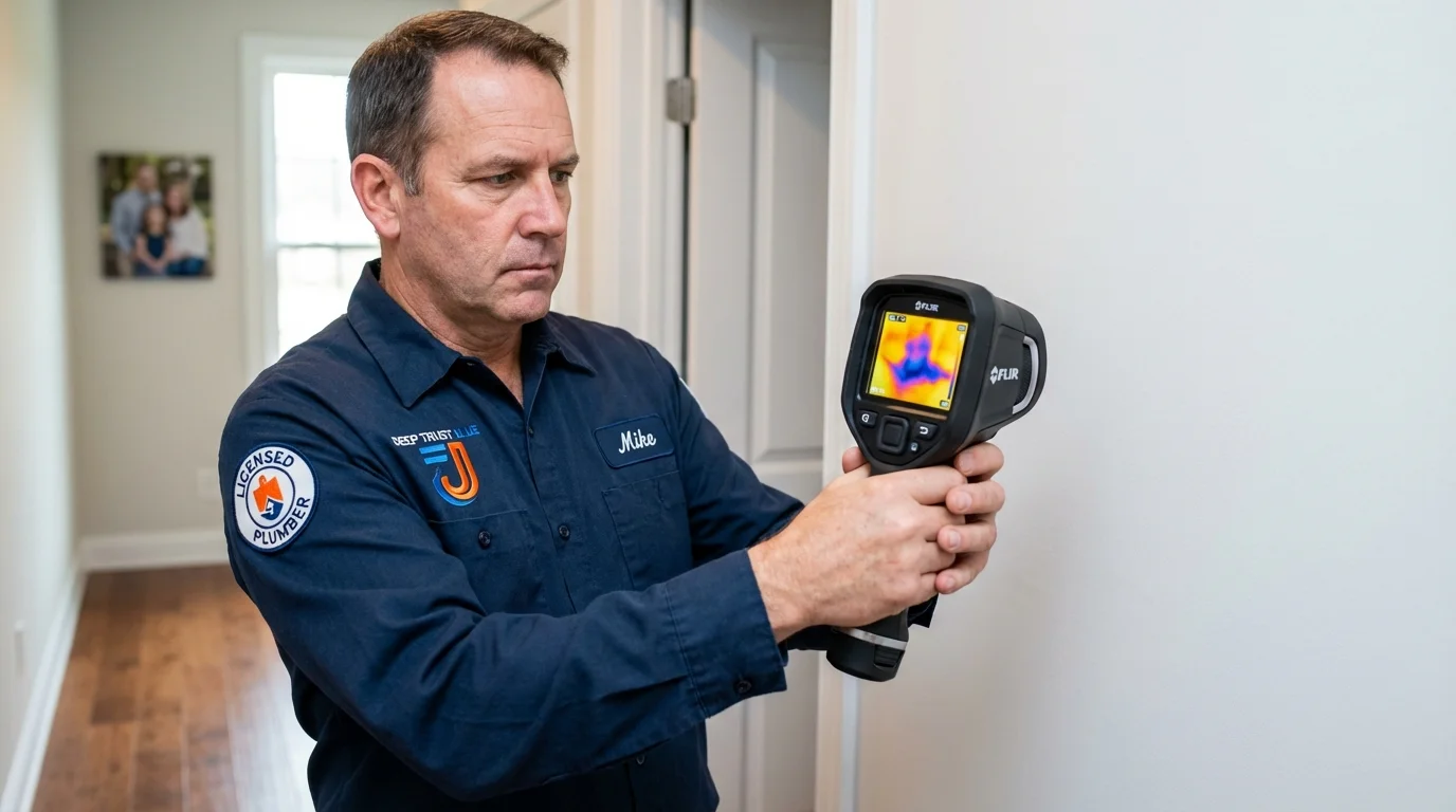 Thermal imaging leak detection by Johns Plumbing LLC in Lincroft